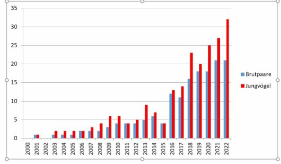 Seeadler Bestandsentwicklung Bayern 2001 – 2022